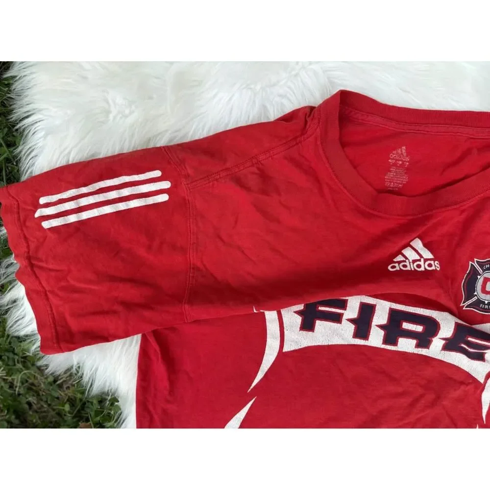 Vintage Adidas Chicago Fire MLS Jersey Tshirt